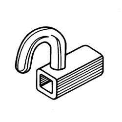 3M Unitek Archwire Stop, With Hook, For .018x.025 in. Rectangular Wire, Split Crimpable, 537-610, 10-Pack