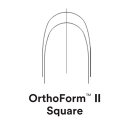 3M Unitek Nitinol Classic Archwire, .012, OrthoForm II Square, Upper, 9296-603, Unit of Use, 10-Pack