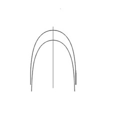 3M Unitek Nitinol Classic Archwire, .012, OrthoForm III Ovoid, Lower, 9296-606, Unit of Use, 10-Pack