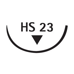 Aesculap Suture SILKAM, Black, HS23, 3/0, 1/2 Circle Reverse Cutting, 23mm, 45cm x 36-Pack