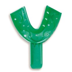GC Spacer Tray - Disposable Perforated Impression Tray - 22D - Small Lower - Green, 12-Pack