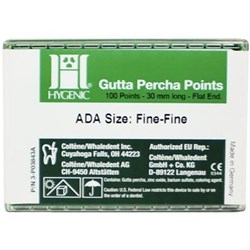 Coltene HYGENIC Guttapercha Points - Conventional - FF - Fine Fine, 100-Pack