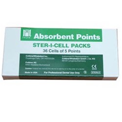 Coltene HYGENIC Paper Points - Sterile Cell Pack - Size 25, 180-Pack