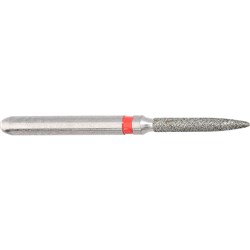 Komet Diamond Bur - 8862-012 - Flame - Fine Red - High Speed, Friction Grip (FG), 5-Pack