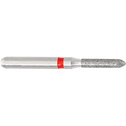 Komet Diamond Bur - 8877-012 - Torpedo - Fine Red - High Speed, Friction Grip Short (FGS), 5-Pack