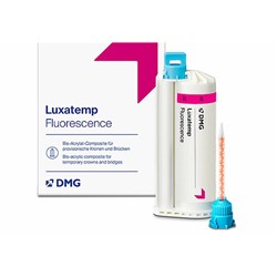 DMG Luxatemp Fluorescence - Temporary Crown and Bridge - Shade BL - 76g Cartridge, 1-Pack and 15-Pack Mixing Tips