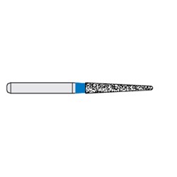 Ecoline Diamond Bur - 850S-012 - Long Round End Taper - High Speed, Friction Grip (FG), 50-Pack