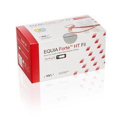 GC EQUIA Forte HT Fil - Bulk Fill Glass Hybrid Restorative - Shade A1 Capsules, 50-Pack