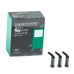 GC GAENIAL A'CHORD Unitips - Universal Light-Cured Radiopaque Composite - Shade A3 - 0.25g, 15-Pack