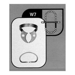 HuFriedyGroup Satin Steel Rubber Dam Clamp - #W7 - Lower Molars