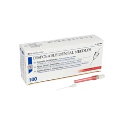 Henry Schein Standard Needles - 25 Gauge - Long 35mm - Red, 100-Pack