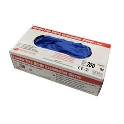 Gloves DE Nitrile Examination Pwd Free Xsmall Box 200