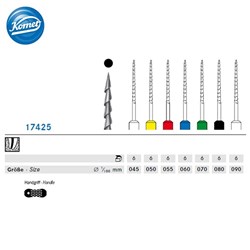 Komet Hedstom File - 25 mm - Size 10, 6-Pack
