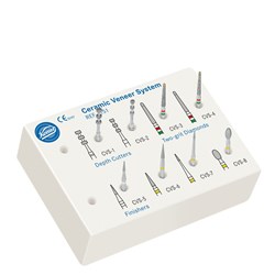 Komet CVS Set - 4151 - for Ceramic Veneers - High Speed, Friction Grip (FG), 8-Pack