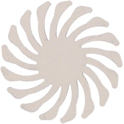 Komet Footsie Composite Polisher - 94028F-130 - White Spiral Wheel - Fine - Slow Speed, Right Angle (RA), 5-Pack