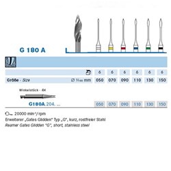 Komet Gates Glidden - Size 110 - 15mm - Blue - Slow Speed, Right Angle (RA), 6-Pack