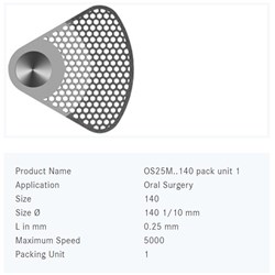 Diamond Oscillating Discs KOMET #OS25M-140 25mm