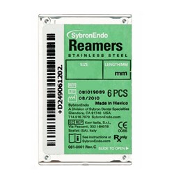 K REAMERS 21mm Size 25 Red Pack of 6