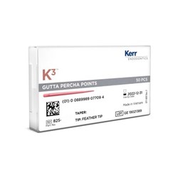 Kerr K3 Gutta Percha - Size 40 - .04 Taper - Black, 50-Pack