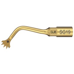 NSK VarioSurg Series - Bone Surgery Tip - SG19 - TiN Coating - Dot mark 3 mm from tip end - 5 Teeth, 0.8mm Thickness