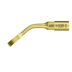 NSK Ultrasonic Bone Surgery Tip - H-SG8R - TiN Coating - 90 Degree Right Curved Tip - Three Teeth - 0.6mm
