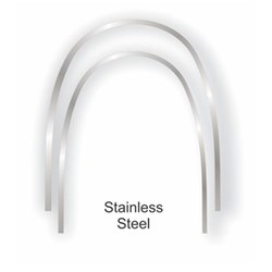 NAOL Proform Stainless Steel Archwire, 019X025 Lower, 10-Pack