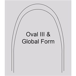 NAOL Stainless Steel Global Form Archwire, 016 Lower - Bright Finish -50