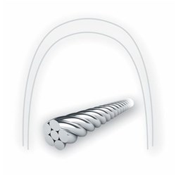 NAOL Stainless Steel Coaxial Archwire, Rightform, .0175, Lower, 10-Pack