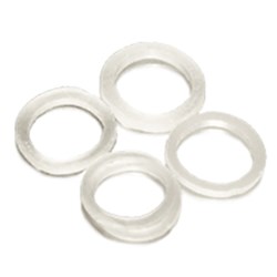 NAOL Clear Non-Latex Elastics, 1/4" 4.5 Oz Medium, 50-Pack