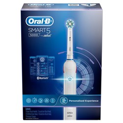 Oral B Electric Toothbrush - Smart 5000 - White - with Bluetooth