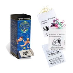 Creatures of the Sea Elastics - Amber Medium 3/8" - Sea Turtle - 100 Elastics per Patient Pack, 50-Packs