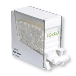 Roeko Roll-o-mat Cotton Roll Dispenser - Plastic - White