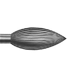 Komet Steel Bur - 48-012 - Flame - Slow Speed, Right Angle (RA), 6-pack