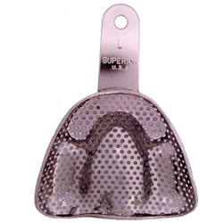 Superior Stainless Steel Impression Tray - Perforated - Depressed - Upper - Large