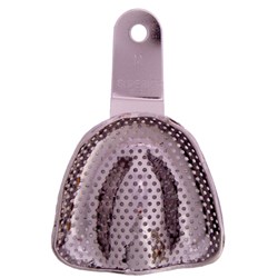 Superior Stainless Steel Impression Tray - Perforated - Edentulous Upper - Medium
