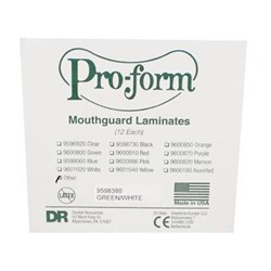 Mouthguard PROFORM Blank SQ 4mm Green & White Sheet