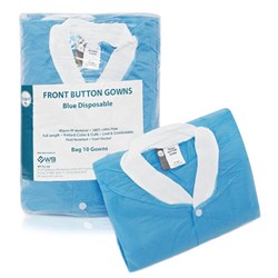 ONGARD Gowns Small Blue Pack of 10