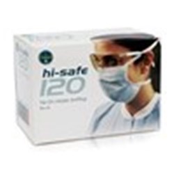 ONGARD Mask High Safe 120 Antifog Tie On Blue Box of 50