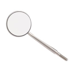 ZIRC Crystal Stainless Steel Mouth Mirror Head - Size 0, 1-Pack