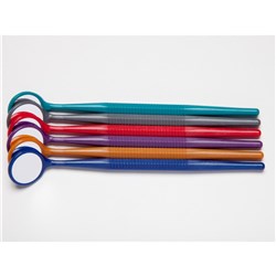 ZIRC Crystal Mouth Mirror - Thin Grip - Jewel Assorted - #5, 12-Pack