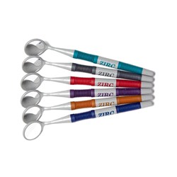 ZIRC Crystal Mouth Mirror - Soft Grip - Jewel Assorted - #5, 12-Pack