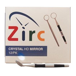 ZIRC Crystal Mouth Mirror - Soft Grip - Size 5, 12-Pack