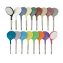 ZIRC Crystal Plastic Mirror Head - Grey - Cone Socket - Size 4, 12-Pack