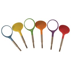 ZIRC Crystal Plastic Mirror Head - Neon Assorted - Cone Socket - Size 5, 12-Pack