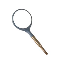 ZIRC Crystal Plastic Mirror Head - Blue - Simple Stem - Size 4, 12-Pack