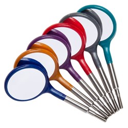 ZIRC Crystal Plastic Mirror Head - Classic Assorted - Size 5 - Simple Stem -, 12-Pack