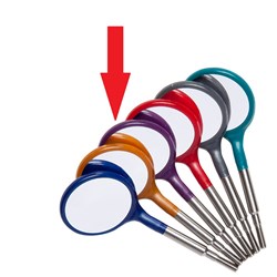 ZIRC Crystal Plastic Mirror Head - Plum - Simple Stem - Size 5, 12-Pack