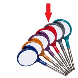 ZIRC Crystal Plastic Mirror Head - Double Sided - Grey - Size 4 Pk of 4