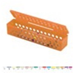 Zirc Steri Container - Standard - Neon Orange - 20.64 x 5.08 x 3.81cm