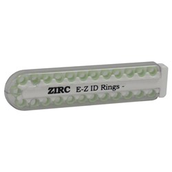 ZIRC E Z ID Rings for Instruments - Large - Neon Green - 6.35mm, 25-Pack